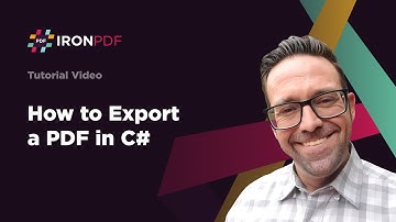 How to Export a PDF in C# | IronPDF