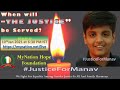 Men ki baat  justice for manav  mynation hope foundation  live on 10012021