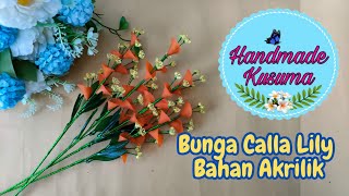 Bunga Calla Lily Bahan Akrilik Manik Manik