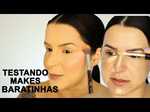 TESTANDO MAKES BARATINHAS NOVAS - LUA E NEVE