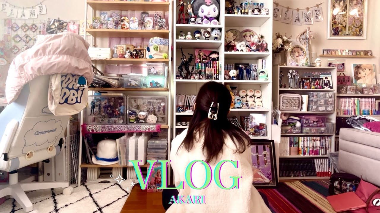 vlog)すぐ物を増やすオタク😎ハイキュー肉まん🫶ブルーロック⚽️漫画大人買い📚強運が欲しいスピ活🧚