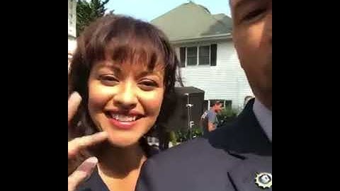 Donnie Wahlberg teases Marisa Ramirez about not being able to speak Spanish in real life Blue Bloods