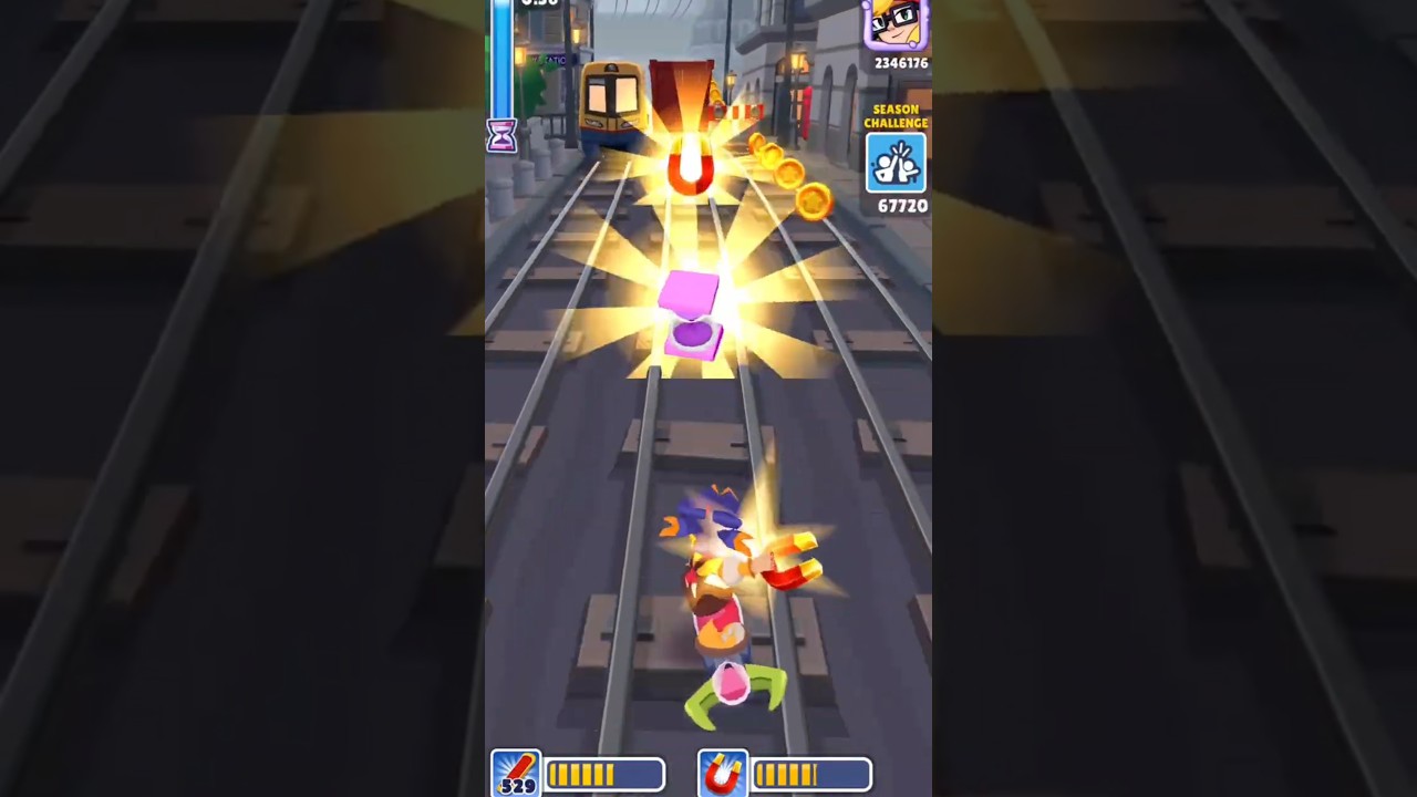 SUBWAY SURFERS ONE run challenge 100k views #subwaysurfers #gameshorts