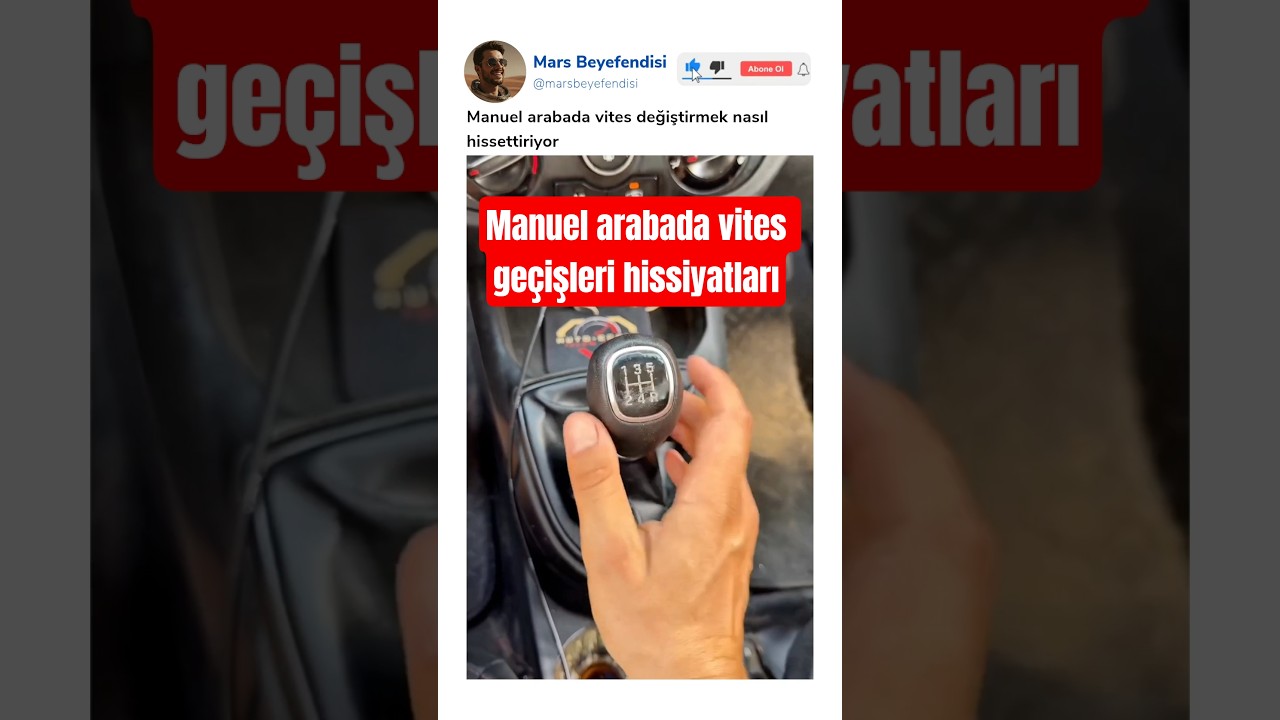 Manuel arabada vites geçişlerinin hissettirdiği