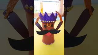 How to make RAVAN at Home with Paper Cup | Ravan kaise banaen - Dussehra Ravan making #shorts #ravan