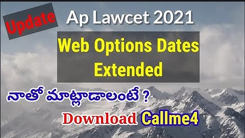 Update//WebOptions Dates Extended//aplawcet2021