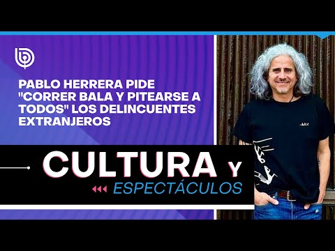 Pablo Herrera pide "correr bala y pitearse a todos" los delincuentes extranjeros