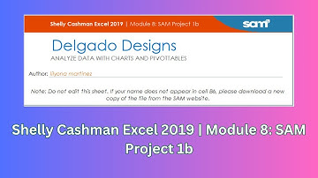 Module 8: SAM Project 1b | Shelly Cashman Excel 2019 #module8 #samproject1b #shellycashmanexcel2019