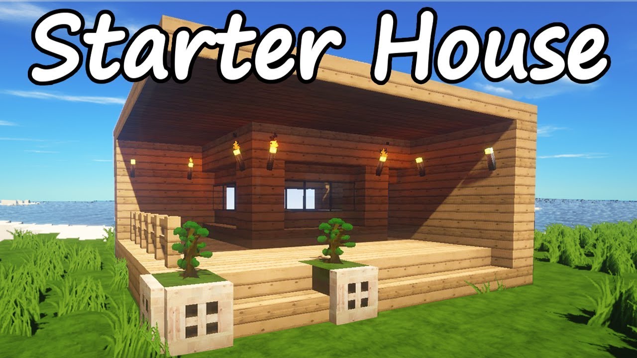 How to build a simplistic, modern starter house! • 📥 Download - link , minecraft house build tutorial