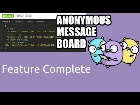 Go Anon Board [4] - Feature Complete