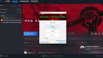 How to launch dash faction through steam (Red Faction)