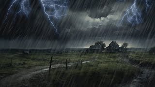 Heavy Rain Sounds & Rolling Thunder, Distant Thunder  Continuous Rain & Thunderstorm
