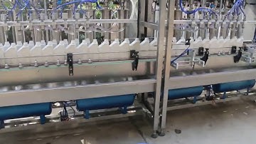 Automatic Lube Oil Bottle Filling Capping And Labeling Machine line