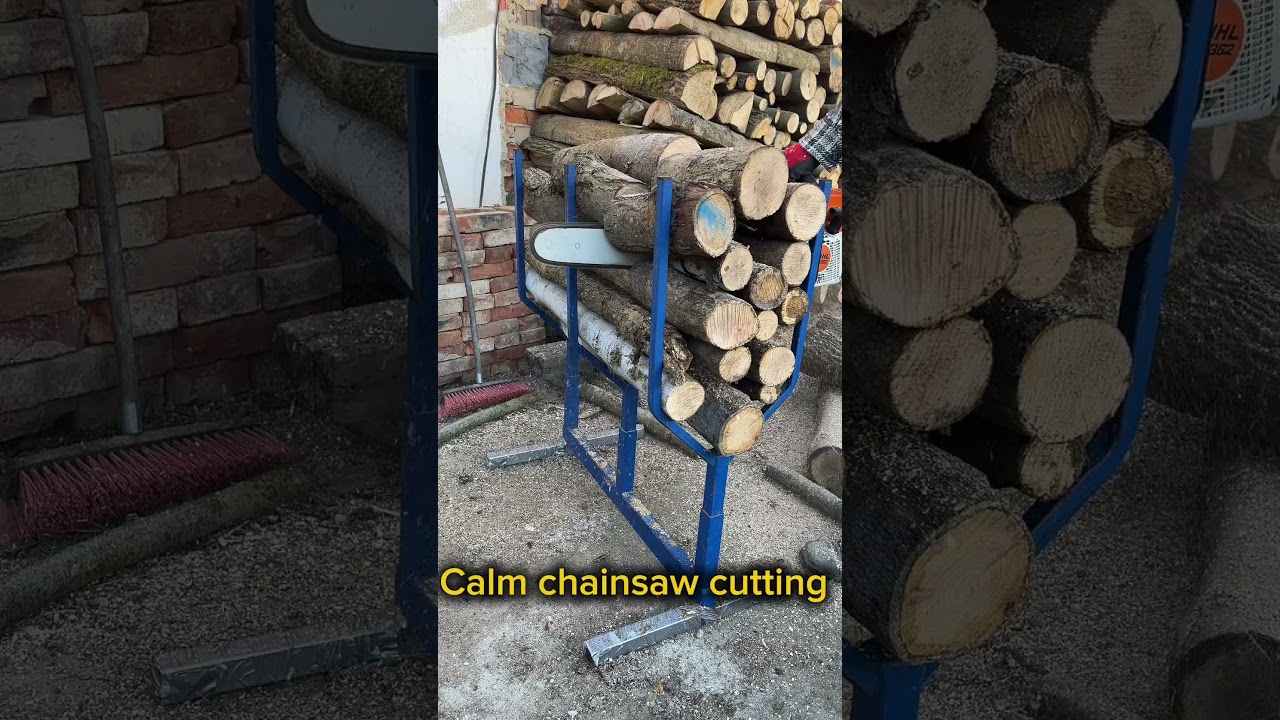 Calm Chainsaw Cutting | Firewood ASMR