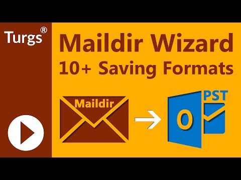 Turgs Maildir Wizard - Convert Maildir to Outlook PST, Thunderbird MBOX, Adobe PDF, etc.