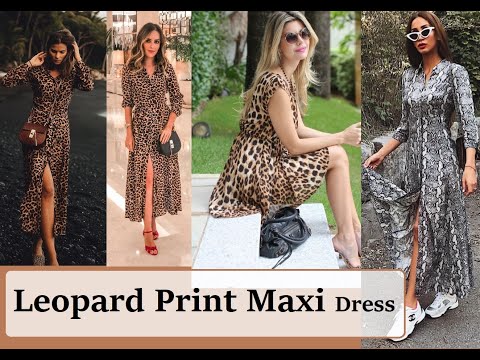 Leopard print dress | Animal print dress |  Leopard print long maxi dress