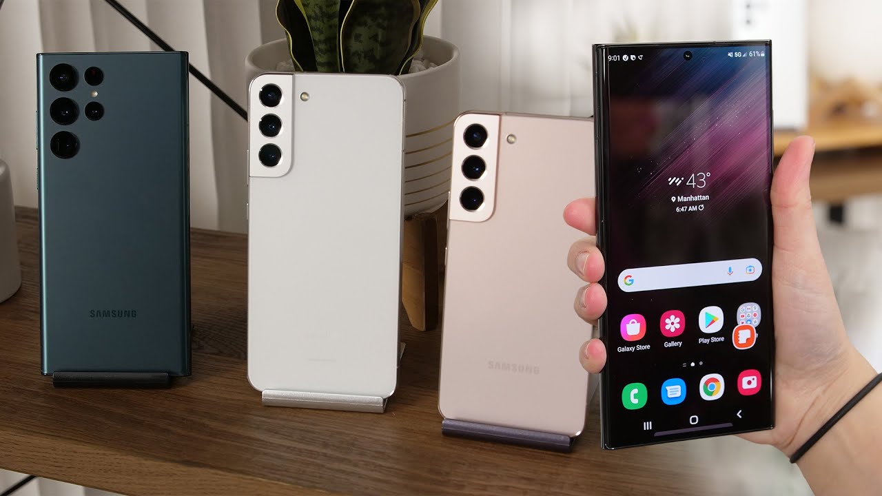 Galaxy S22 and S22 Ultra: Hands on with all 3 phones