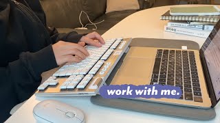 [1hour] Work with me｜⌨️ Keyboard & 🌧️ Rain sound with ⏰ Alaram｜키보드와 비오는 소리 & 알람