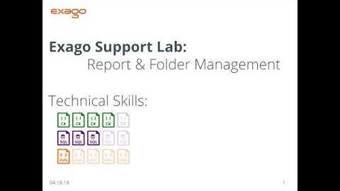 Exago Support Lab: Folder Management