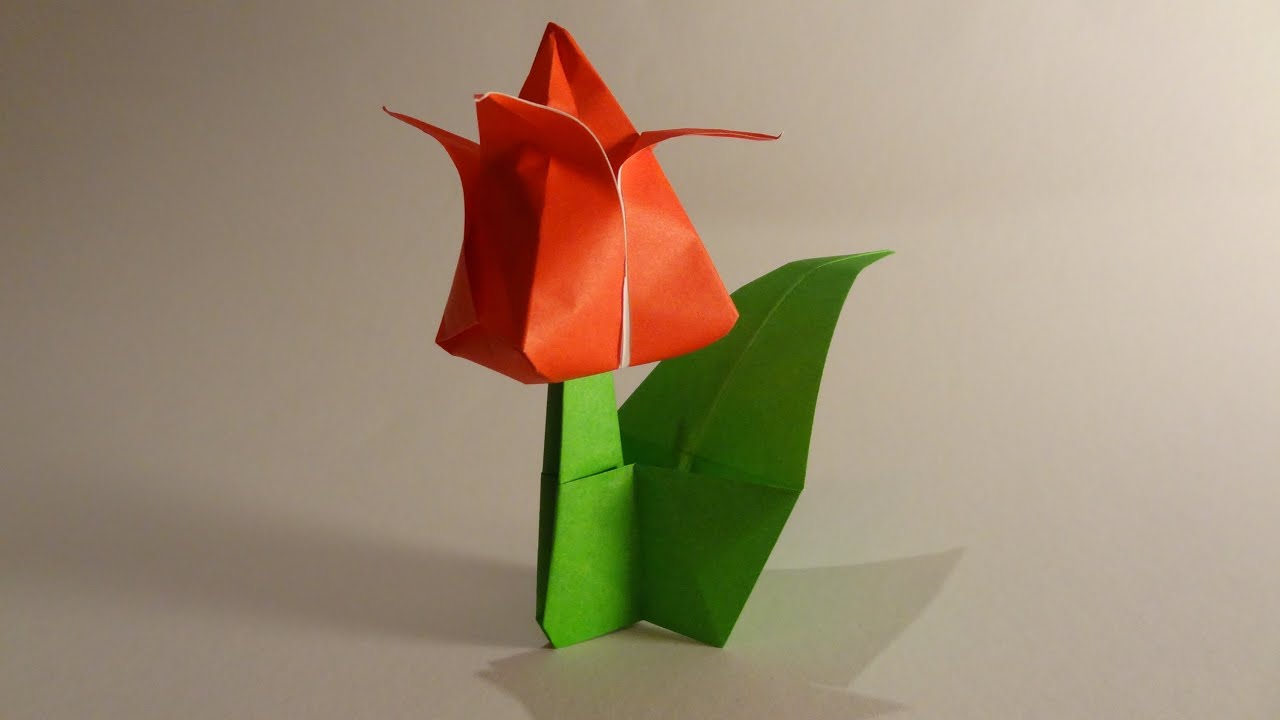 Origami Tulip (HD) - YouTube