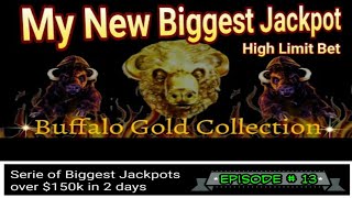✅My New BIGGEST JACKPOT in Buffalo Gold Collection Slot Machine | High Limit Bet