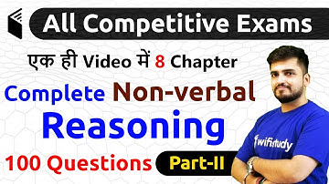 Complete Non-Verbal Reasoning by Deepak Sir (Part-2) | एक ही Video में 8 Chapter