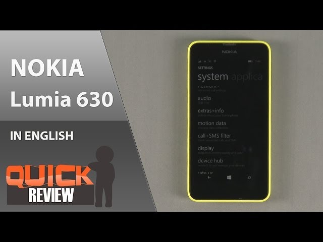 [EN] Nokia Lumia 630 Quick Review [4K]