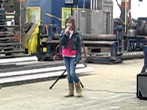 Kaylie singing at Johnson Machine Works for National Day of Prayer May 5, 2011