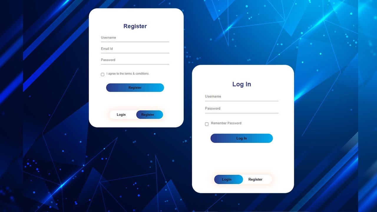 How To Make Login & Registration Form Using HTML & CSS | Easy Step By ...