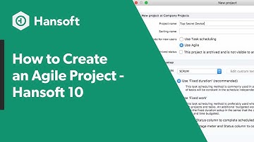 How to Create an Agile Project - Hansoft 10