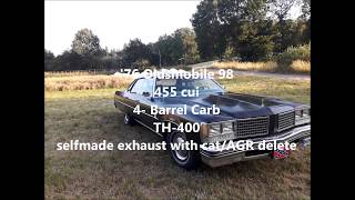 1976 Oldsmobile 98 Regency 455 Bigblock Start & Sound Collection 1979 Oldsmobile 98 Horn Sound