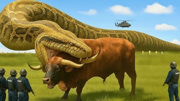 Emergency Rescue Team Saves Frightened Cow From a Massive Python’s Deadly Ambush Near the Farm Field