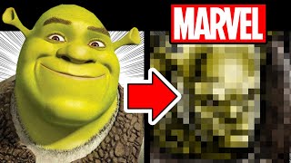 Drawing SHREK in a MARVEL STYLE - and 18 FACTS you didn't know about SHREK!