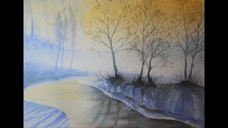 Ganz einfach Aquarellmalen lernen: Winter und goldenes Laub: Aquarellschule ellathefay