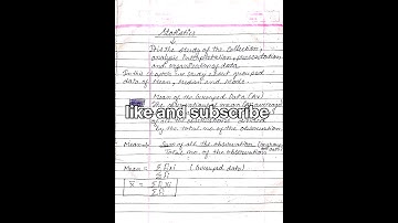 class 10 | math statistics | full ch notes #shorts #ytshorts #viral #trending