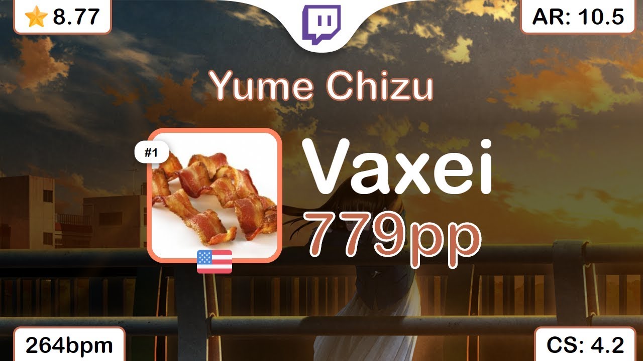 [8.77⭐Live] Vaxei | yuikonnu - Yume Chizu [Lost] +HDDT 98.59% {779pp 1❌} - osu!
