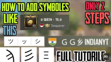 How to add different symboles and fonts in pubg mobile | How to make crew | Set Stylish ɢɢツᴛᵉᶜʰⁿⁱᶜal