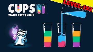 Cups Water Sort Puzzle Level 192 / All Levels Gameplay Android ios