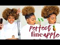Big Puff Tutorial for Short &amp; Medium Natural Hair | Quick Easy How To Pineapple Curly Hairstyle