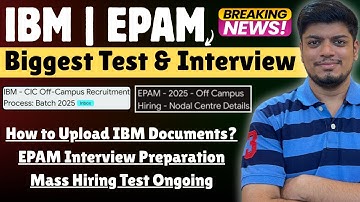 🔥IBM CIC Mass Hiring | How to Upload Documents on IBM Portal | EPAM Interview Update | 2025 BATCH