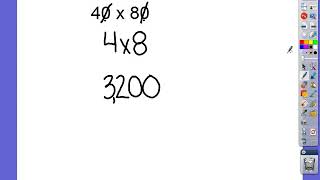 Multiplying across zeros with double digit numbers