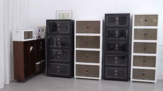 UAMFURI Black & White Stackable Storage Bins  Real Product Display