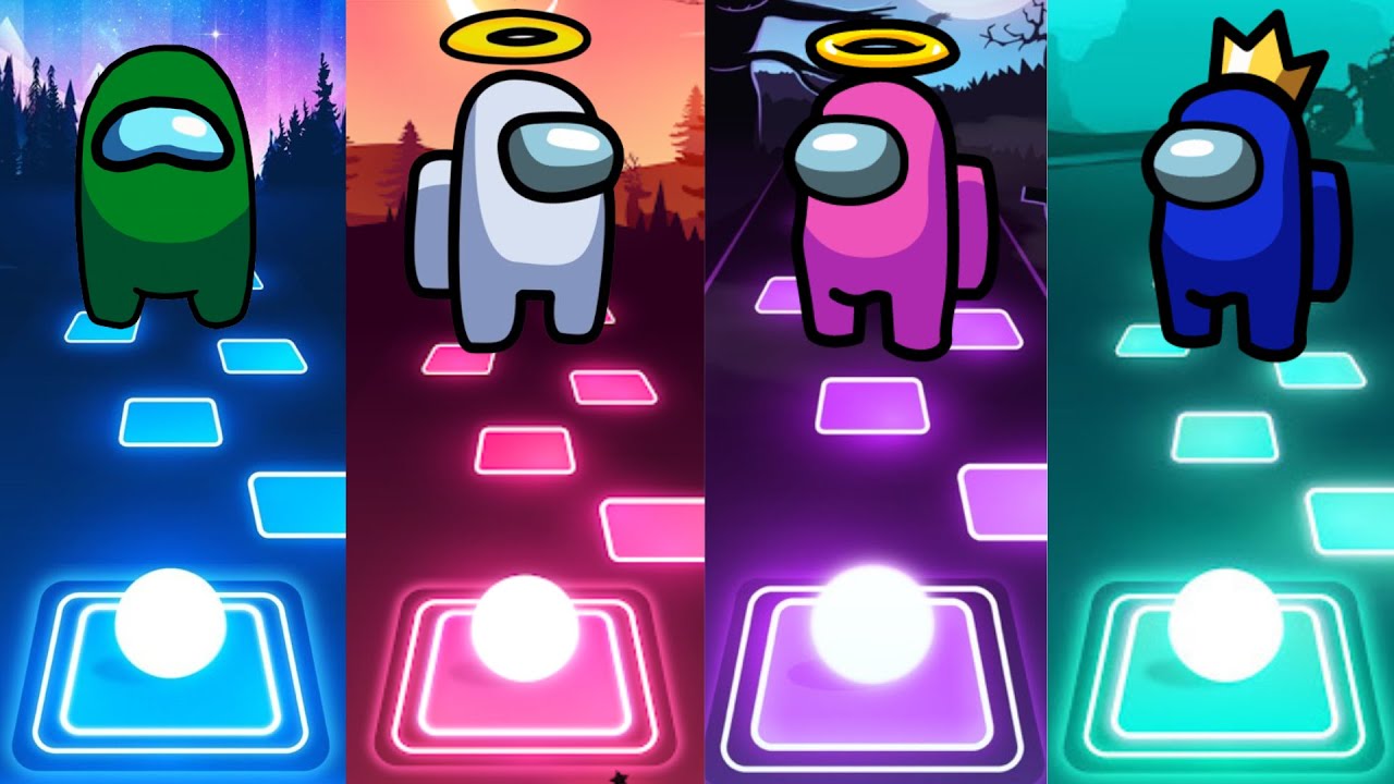 Among Us WHITE vs Among Us PINK vs Among Us BLUE vs Among Us GREEN