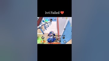 Bgmi 1v4 Failed 💔 #bgmishorts #bgmi
