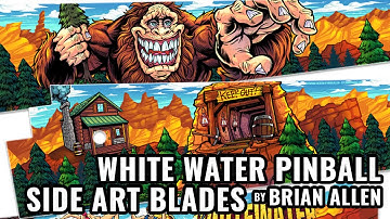 White Water Pinball Side Art Blades by Brian Allen