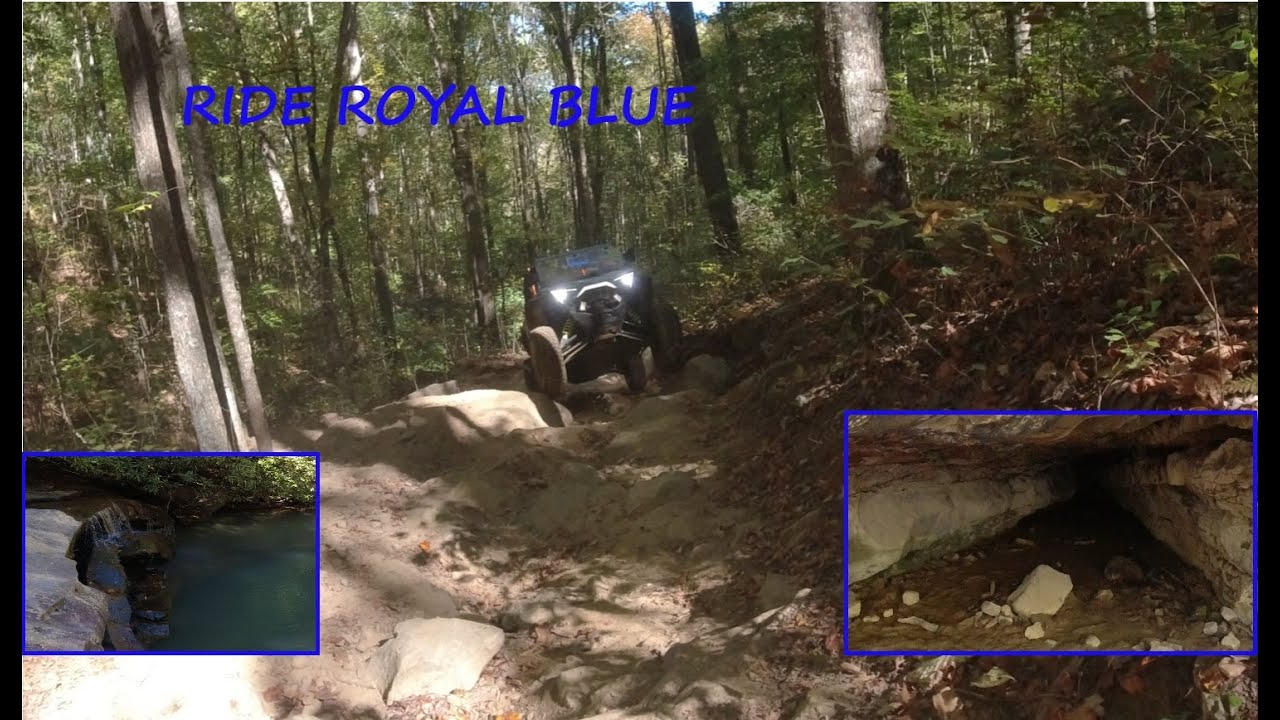 Ride Royal Blue Part 1 Waterfall, Caves, Trail 21 and ATTEMPTING Town Rock