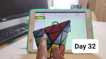 1 Year Cubing Pyraminx Challenge: Day 32/365 (Average 7.71) #noobcuber #asmr #cubing