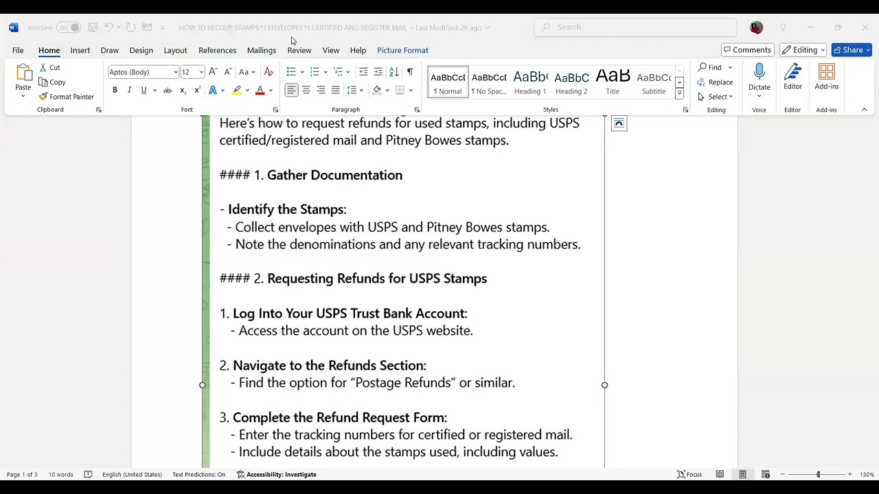 RECOUP POSTAL STAMPS, ENVELOPES, CERTIFIED AND REGESTER MAIL