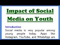 Impact of Social Media on Youth essay in English 190 words 