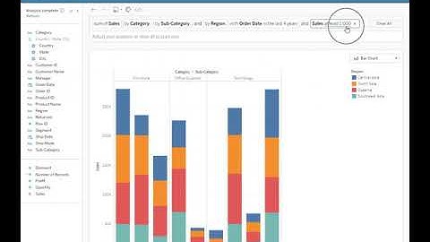 Tableau Ask Data demo with Superstore sample data